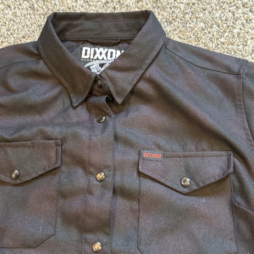 DIXXON Flannel Co Women's WL Black Darkness Snap Front Long Sleeve Shirt - Picture 2 of 5